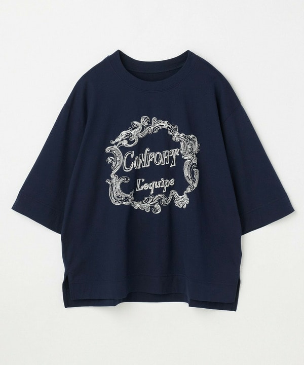 【L'EQUIPE】【大きいサイズ】フレームロゴTシャツ