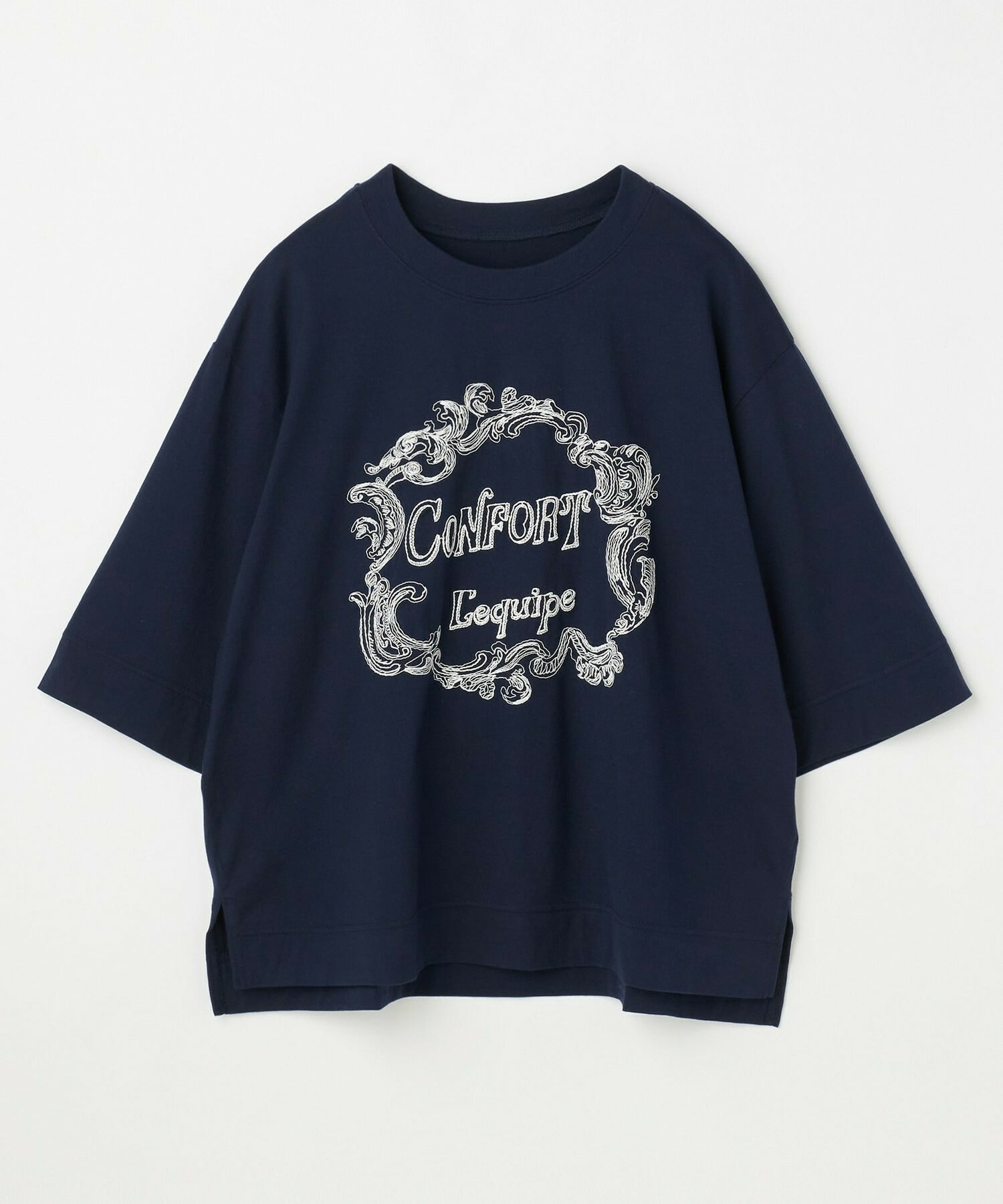 【L'EQUIPE】【大きいサイズ】フレームロゴTシャツ 詳細画像 ネイビー 1