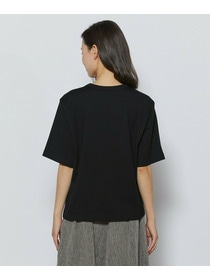 【L'EQUIPE】【Lサイズ】フラワー顔料プリントTシャツ 詳細画像 ブラック 11