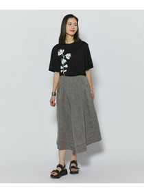 【L'EQUIPE】【Lサイズ】フラワー顔料プリントTシャツ 詳細画像 ブラック 6