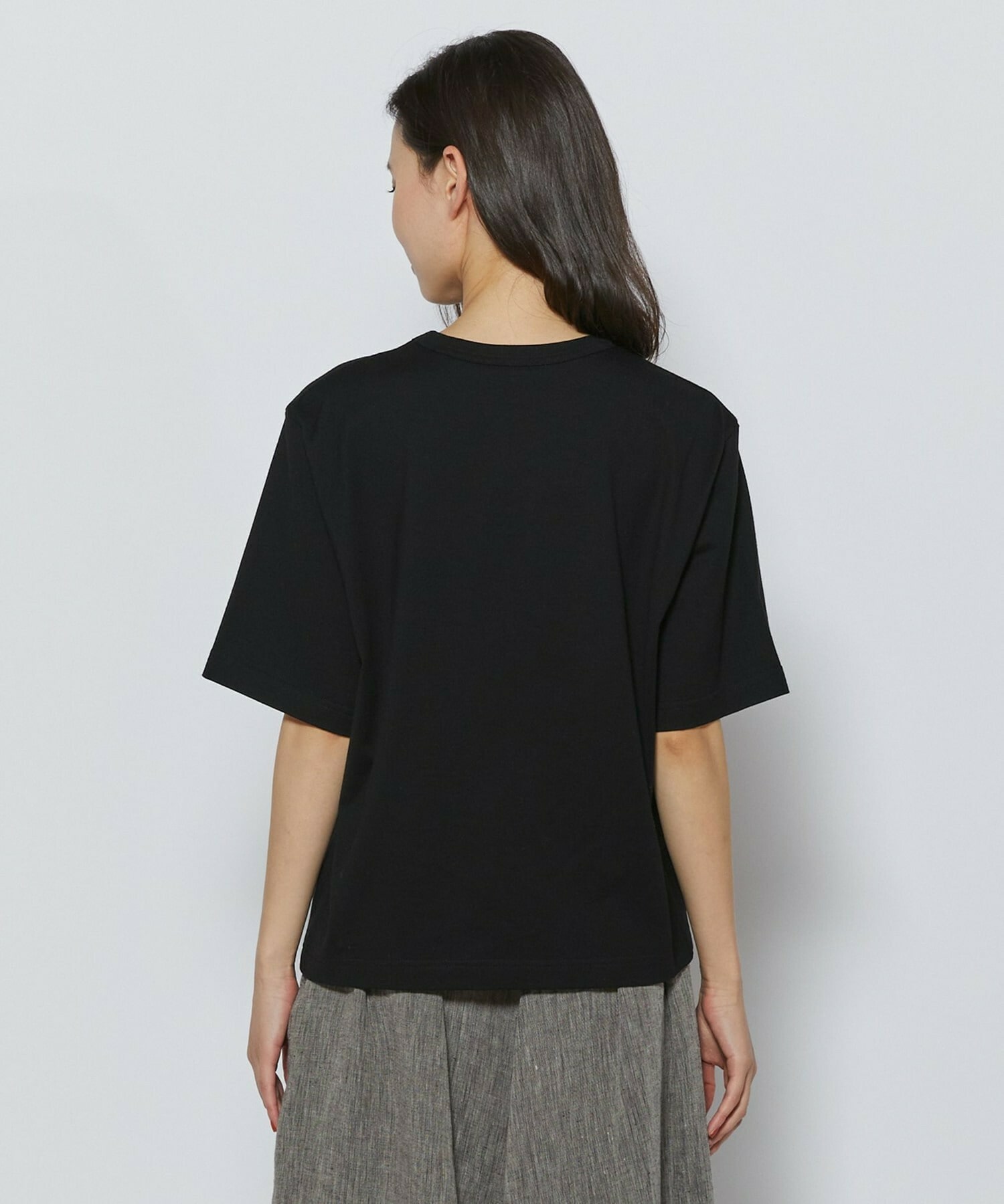 【L'EQUIPE】【Lサイズ】フラワー顔料プリントTシャツ 詳細画像 ブラック 11