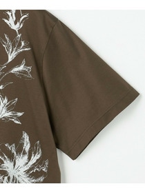 【L'EQUIPE】【Lサイズ】60/2シルケット天竺フラワーロゴプリントTシャツ 詳細画像 カーキ 13