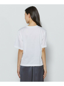 【L'EQUIPE】【Lサイズ】60/2シルケット天竺フラワーロゴプリントTシャツ 詳細画像 カーキ 9