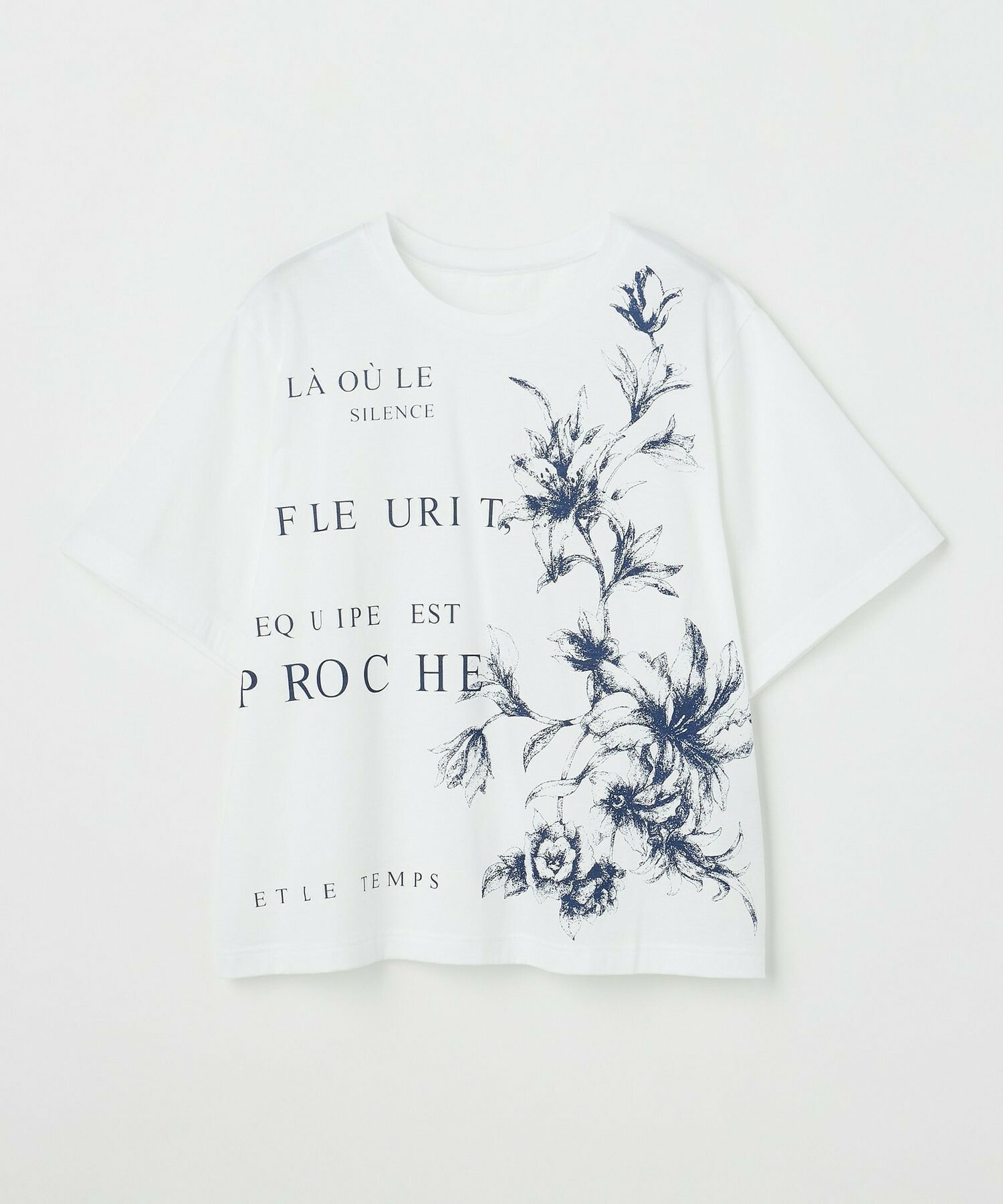 【L'EQUIPE】【Lサイズ】60/2シルケット天竺フラワーロゴプリントTシャツ 詳細画像 カーキ 10