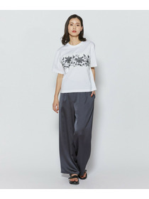 【L'EQUIPE】【Lサイズ】オーガンジー刺繍Tシャツ 詳細画像 ホワイト 1