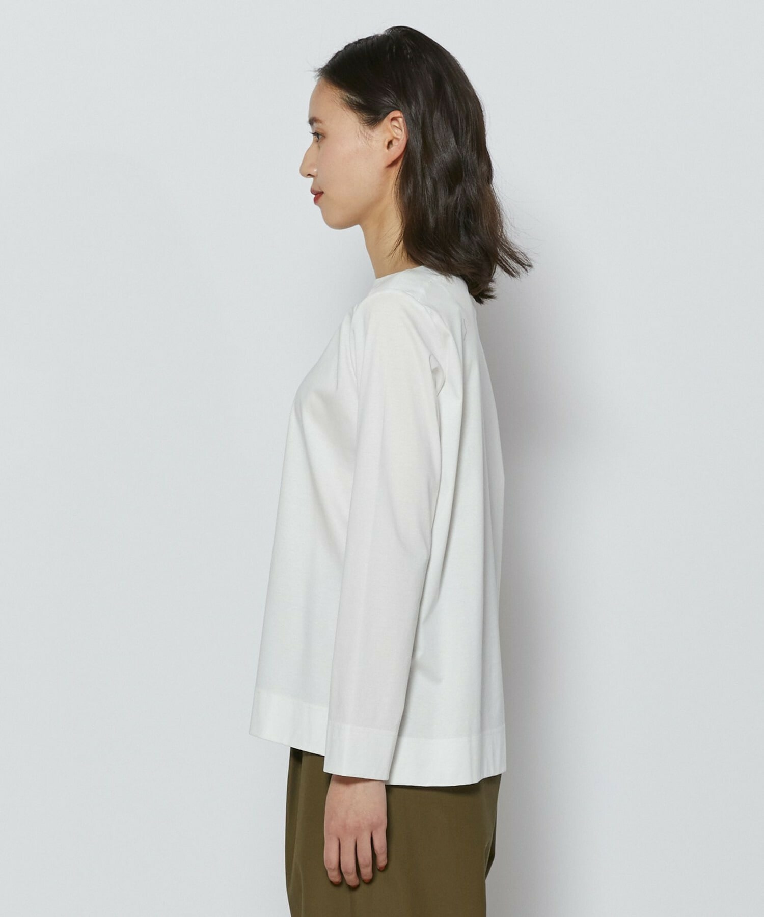 【L'EQUIPE】【Lサイズ】パーフェクトコットンカットソー 詳細画像 ホワイト 6