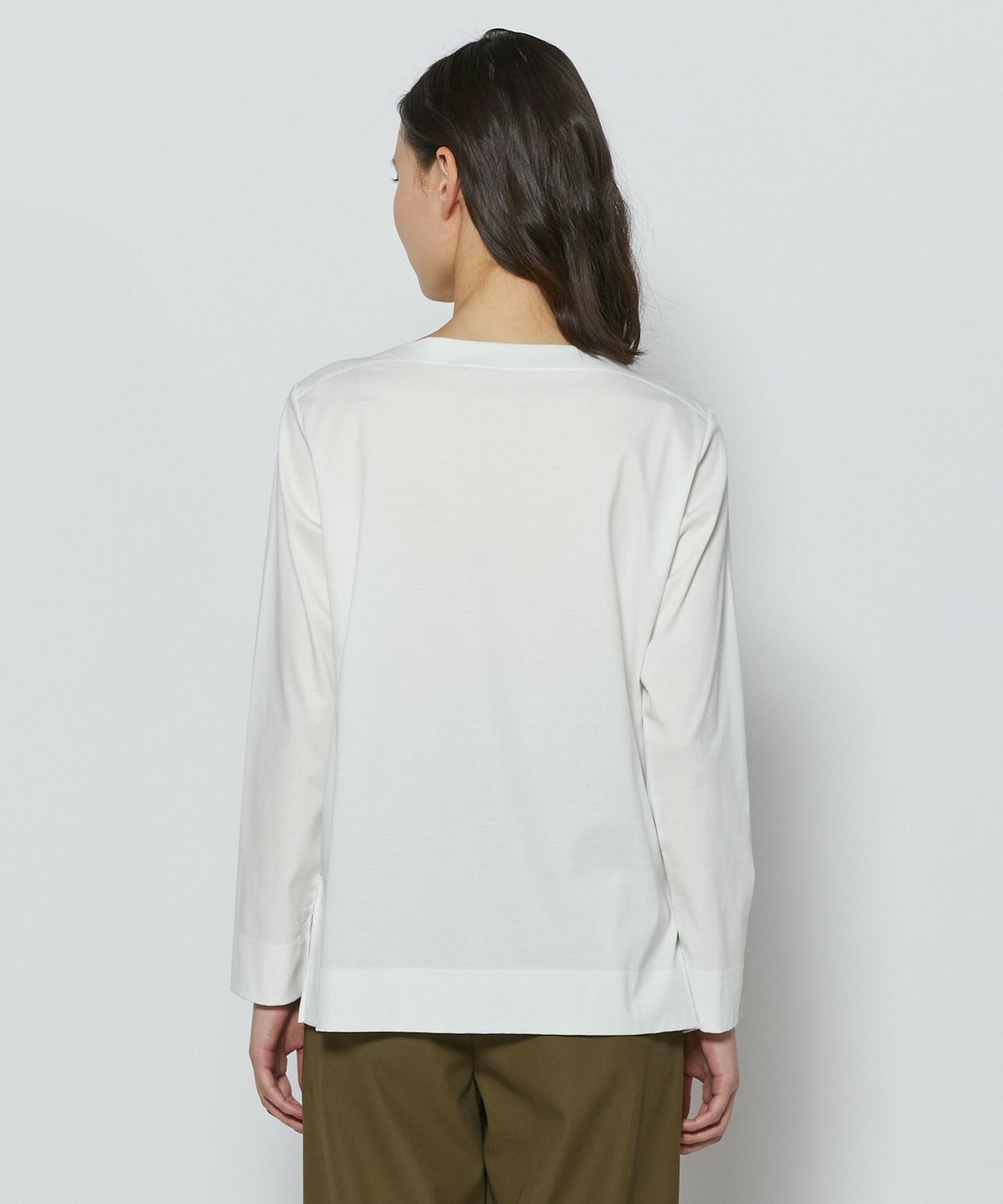 【L'EQUIPE】【Lサイズ】パーフェクトコットンカットソー 詳細画像 ホワイト 7