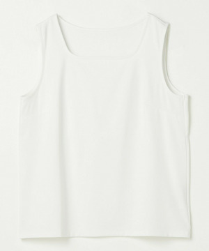 【L'EQUIPE】【Lサイズ】ベアスムーススクエアタンクトップ 詳細画像 ホワイト 1