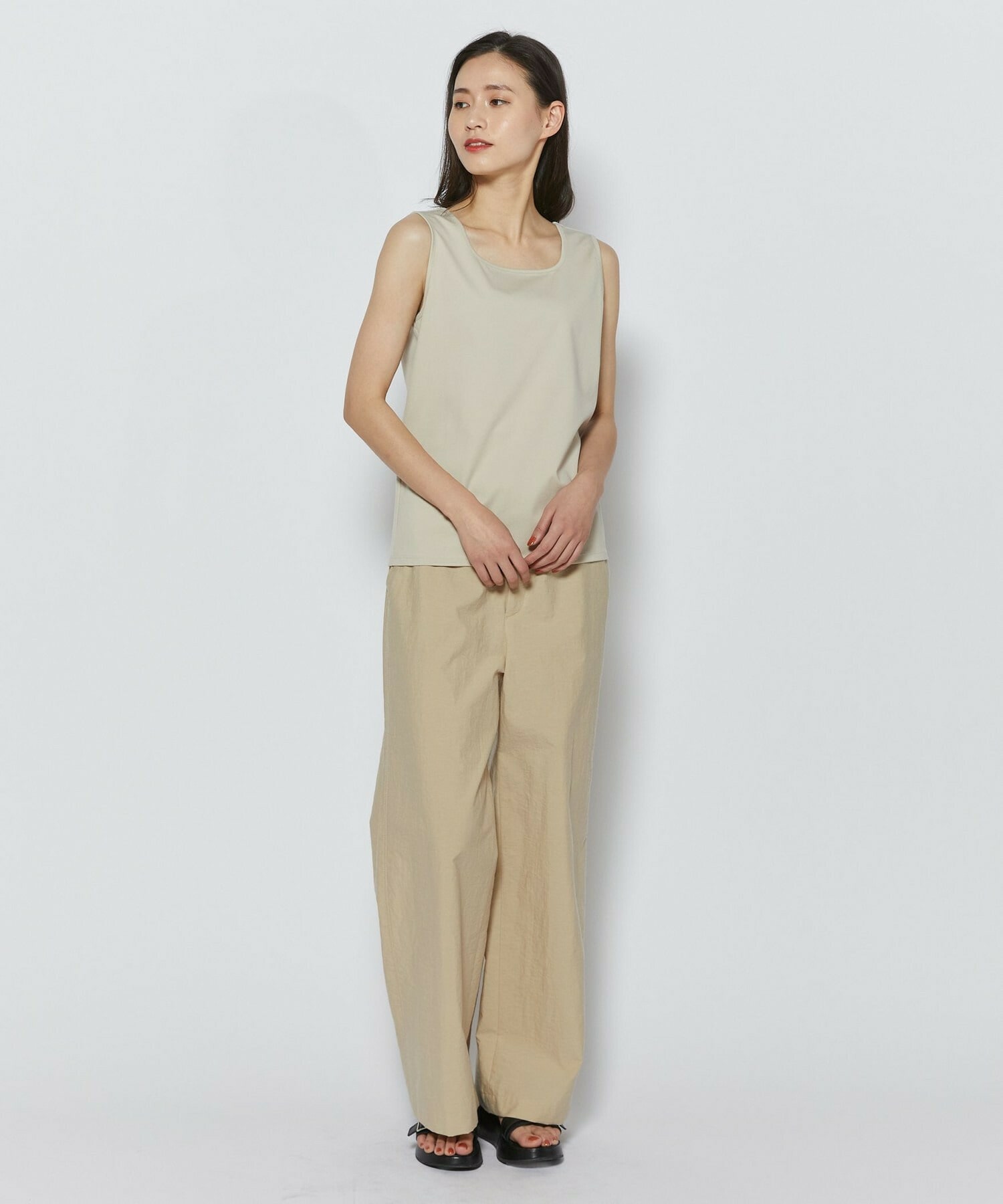 【L'EQUIPE】【Lサイズ】ベアスムーススクエアタンクトップ 詳細画像 ブラック 2