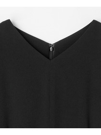 【L'EQUIPE】【Lサイズ】バックサテンノースリーブワンピース＜現行素材＞ 詳細画像 ブラック 10