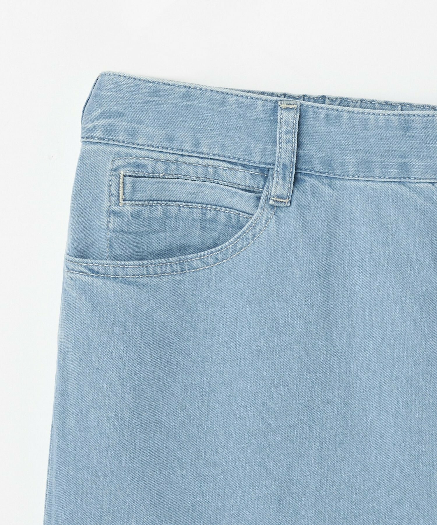 【L'EQUIPE】【大きいサイズ】7ozストレッチセミワイドデニムパンツ 詳細画像 ライトブルー 3