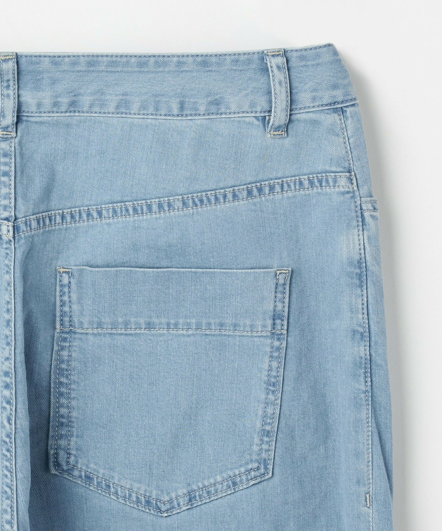【L'EQUIPE】【大きいサイズ】7ozストレッチテーパードデニムパンツ 詳細画像 ライトブルー 4
