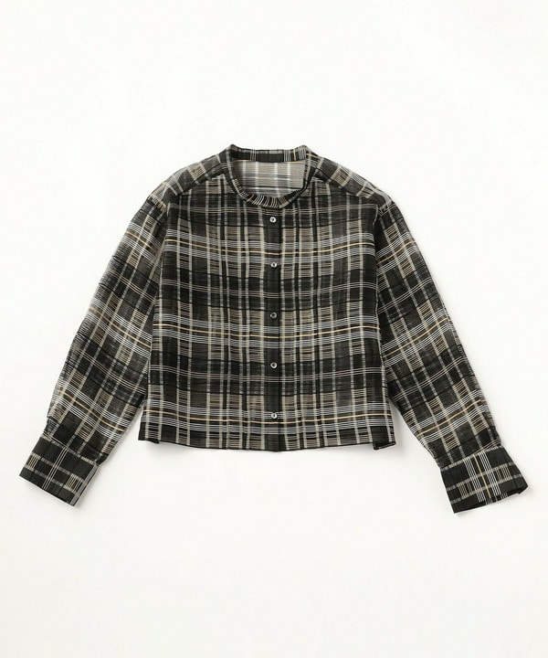 【L'EQUIPE】【大きいサイズ】シアーチェックブラウス
