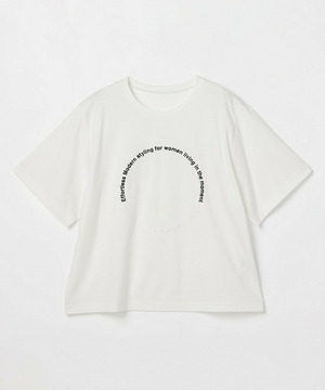 【L'EQUIPE】【大きいサイズ】サークル刺繡Tシャツ 詳細画像 ホワイト 1