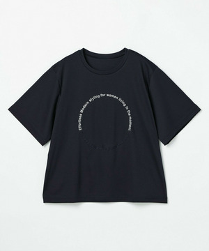 【L'EQUIPE】【大きいサイズ】サークル刺繡Tシャツ 詳細画像 ネイビー 1