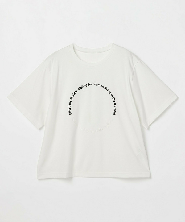 【L'EQUIPE】【大きいサイズ】サークル刺繡Tシャツ