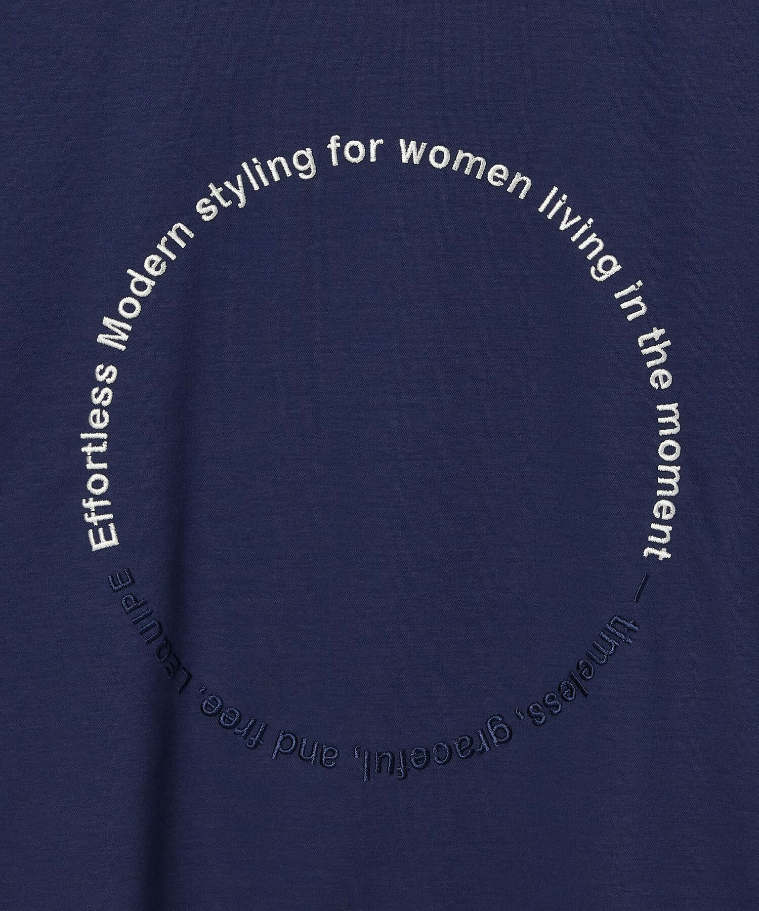 【L'EQUIPE】【大きいサイズ】サークル刺繡Tシャツ 詳細画像 ネイビー 13