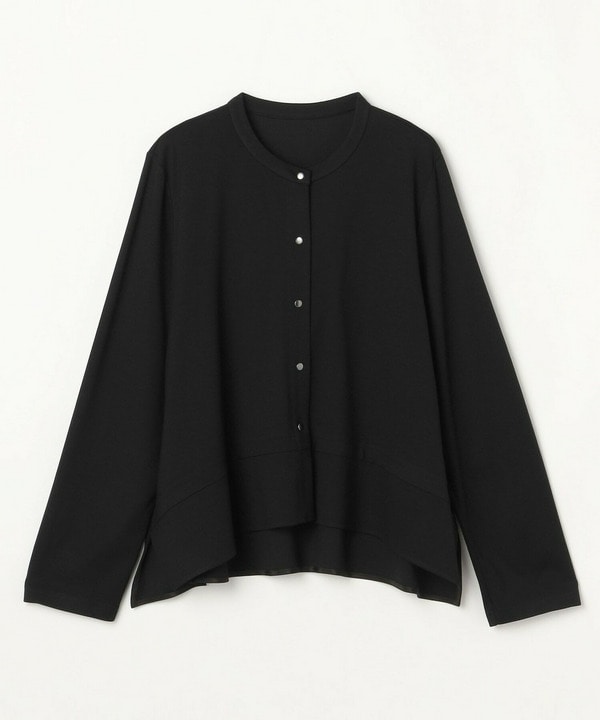 【大きいサイズ】レーヨンナイロンストレッチポンチカットソー 詳細画像 ブラック 1