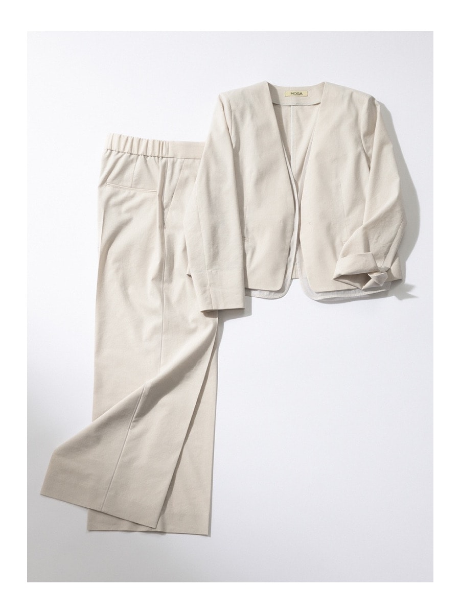 #2 Nocollar Short Jacket & Wide Slacks