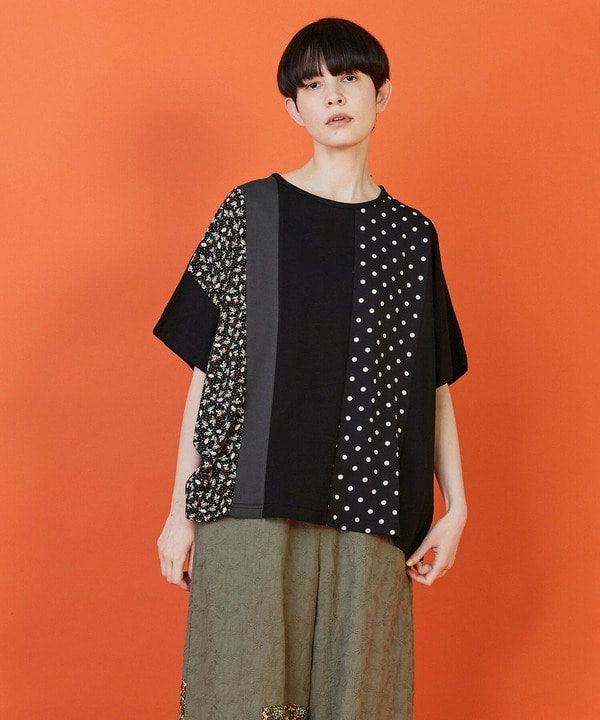 フラワードット Tシャツ 詳細画像 ブラック系その他 1