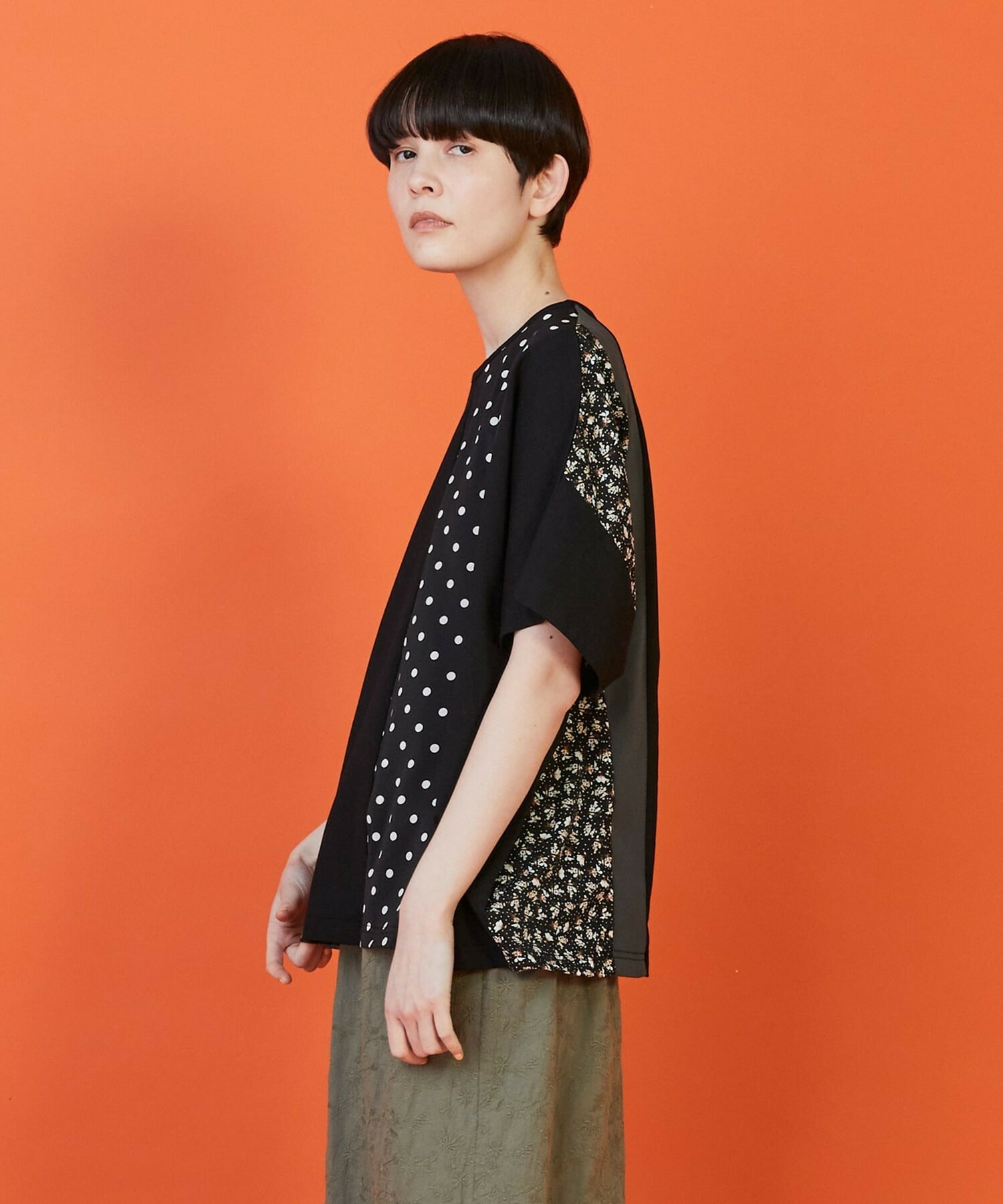 【FRAPBOIS】フラワードット Tシャツ 詳細画像 ブラック系その他 11