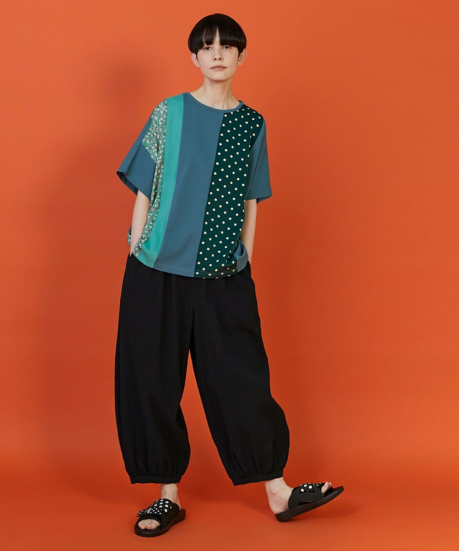 【FRAPBOIS】フラワードット Tシャツ 詳細画像 ブラック系その他 4