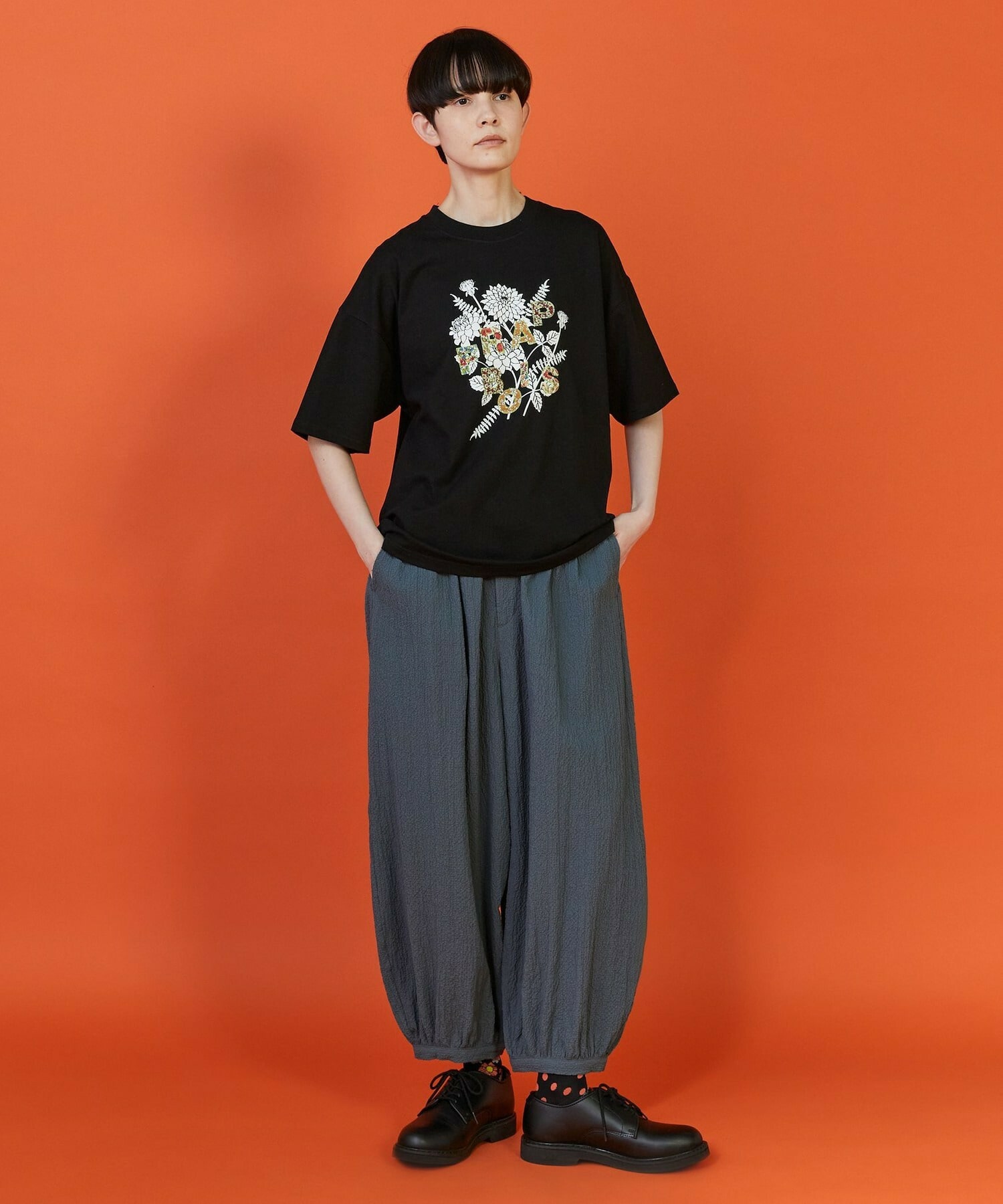【FRAPBOIS】フラワーロゴＴシャツ 詳細画像 ブラック 14
