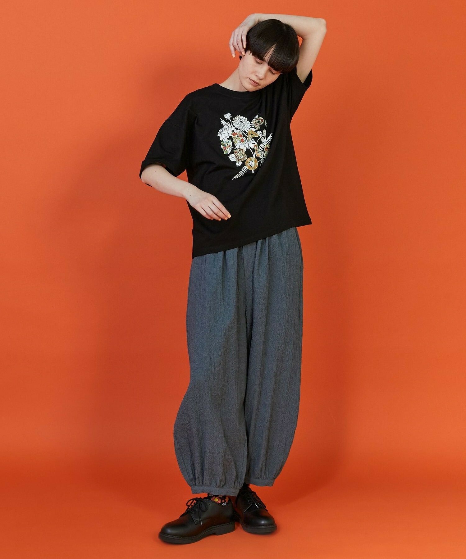 【FRAPBOIS】フラワーロゴＴシャツ 詳細画像 ブラック 15