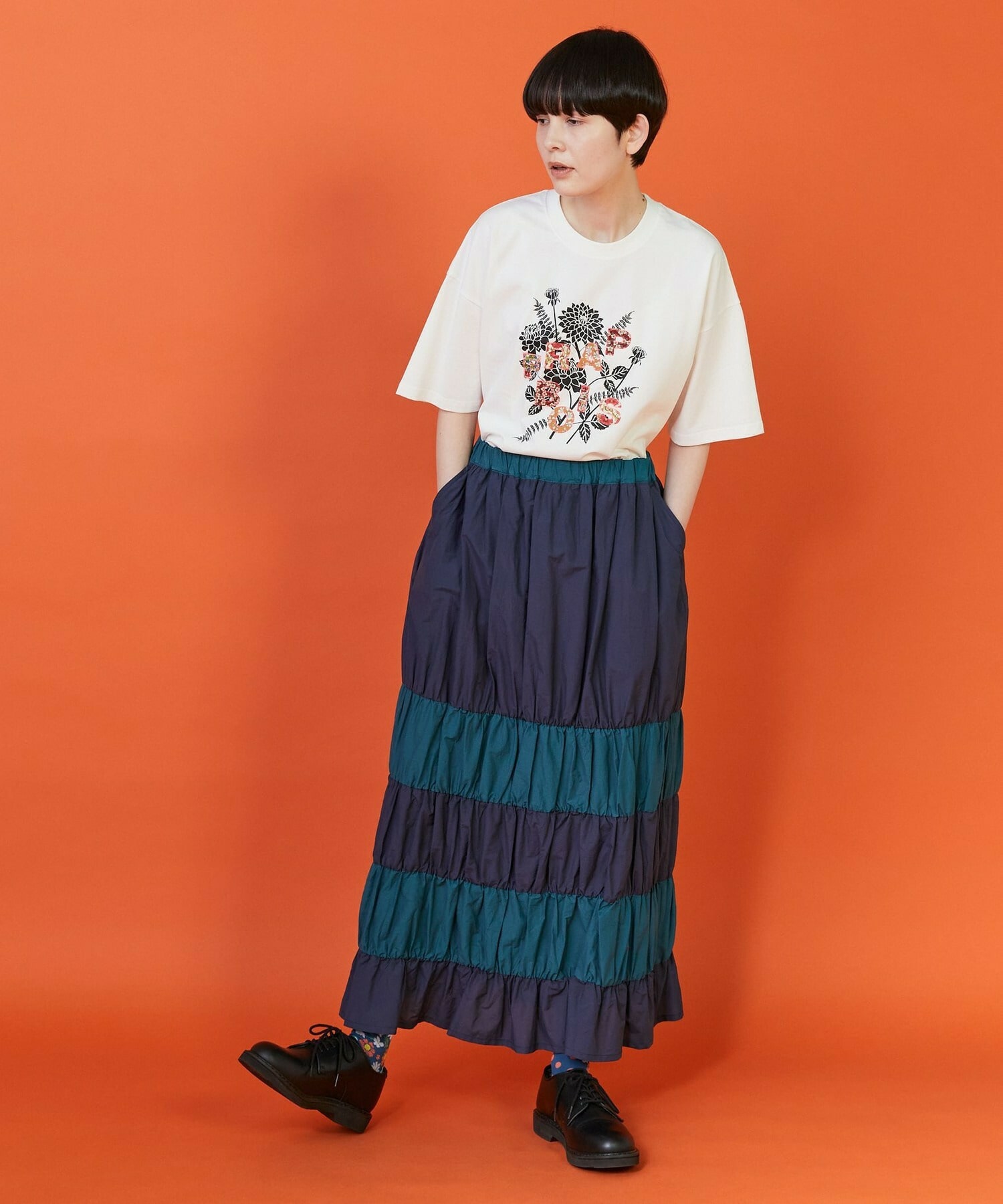 【FRAPBOIS】フラワーロゴＴシャツ 詳細画像 ブラック 6