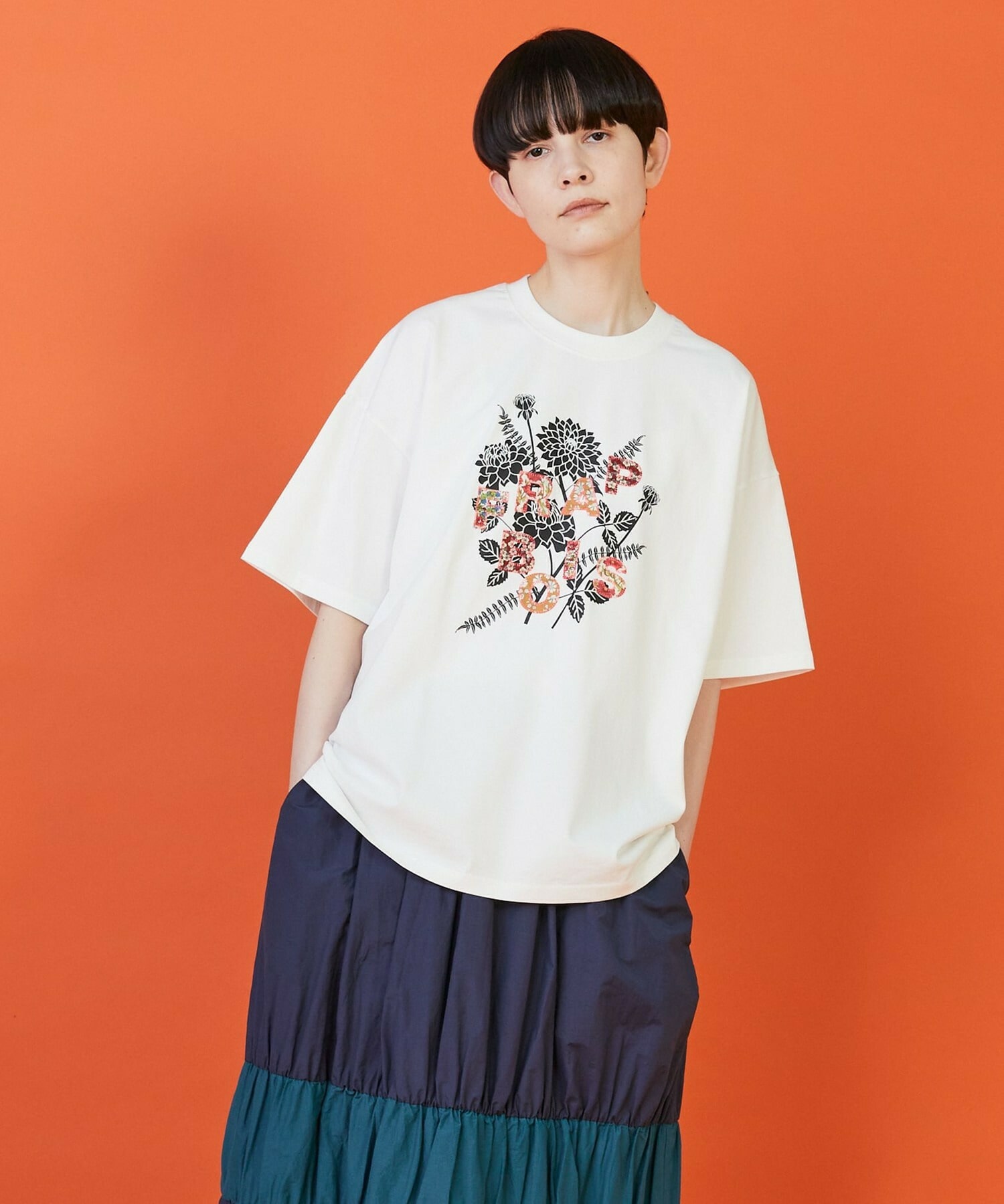 【FRAPBOIS】フラワーロゴＴシャツ 詳細画像 ホワイト 1