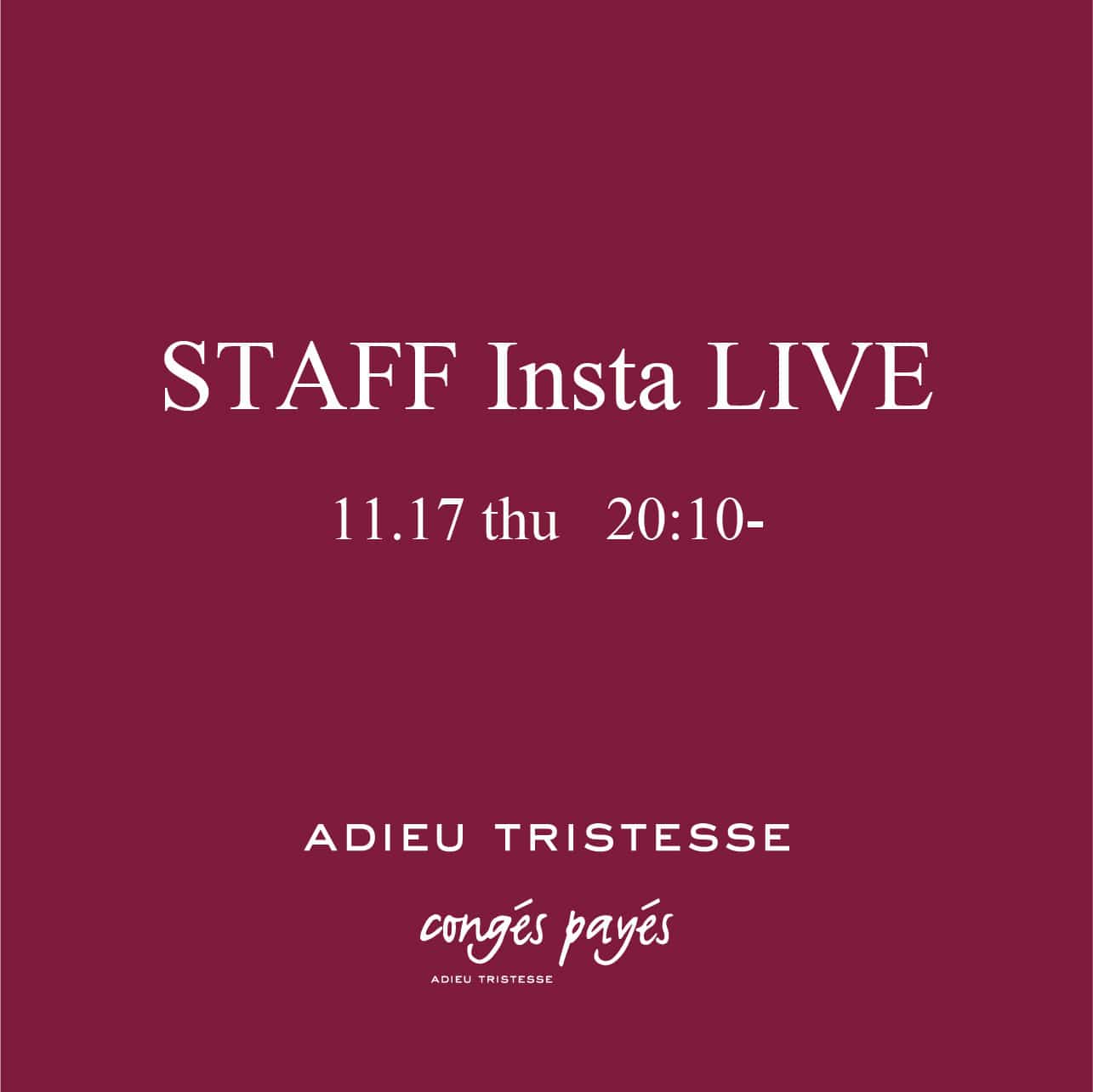 STAFF Insta Live