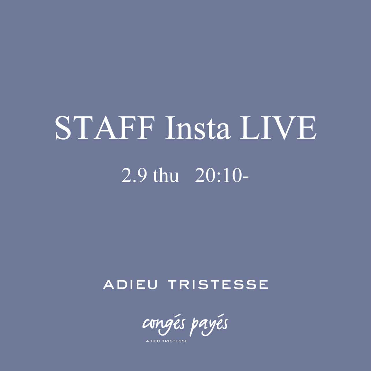 STAFF Insta LIVE